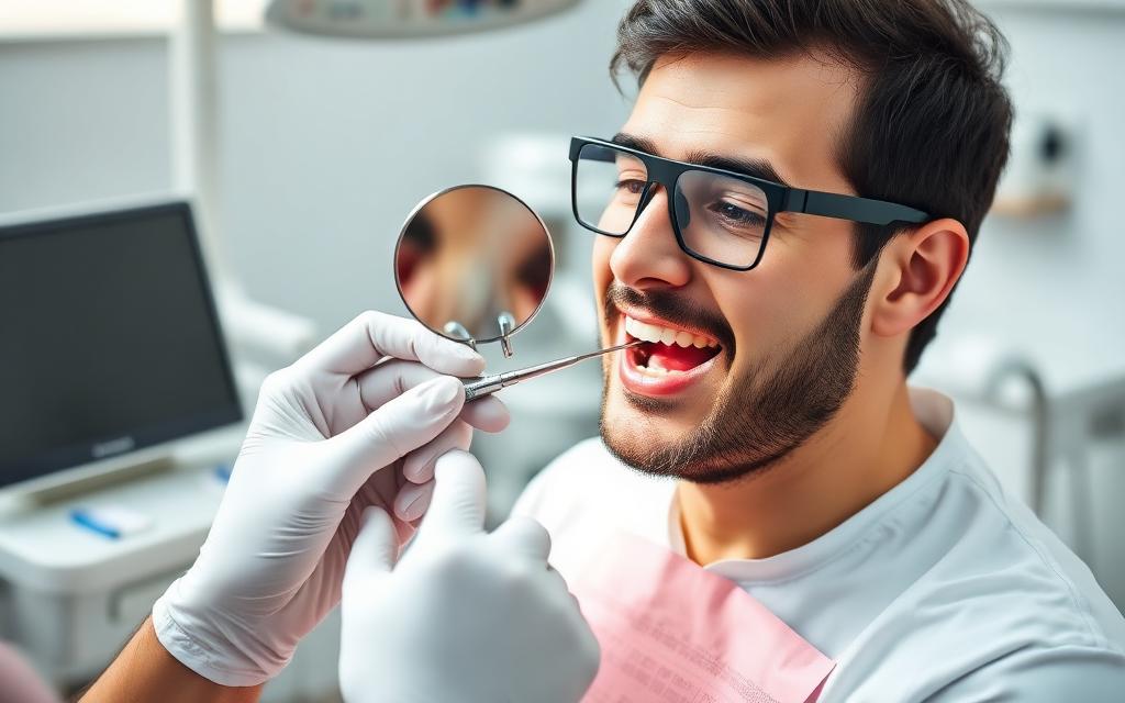 Dentist examining a broken tooth at N6 Dental Platinum in Highgate