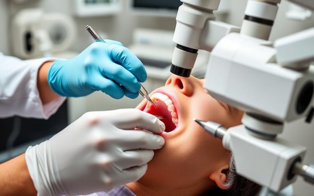 Root canal treatment being performed at N6 Dental Platinum dental practice in Highgate